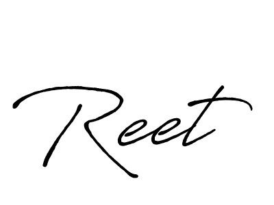 How to make Reet signature? Antro_Vectra_Bolder is a professional autograph style. Create handwritten signature for Reet name. Reet signature style 7 images and pictures png