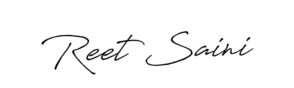 You should practise on your own different ways (Antro_Vectra_Bolder) to write your name (Reet Saini) in signature. don't let someone else do it for you. Reet Saini signature style 7 images and pictures png
