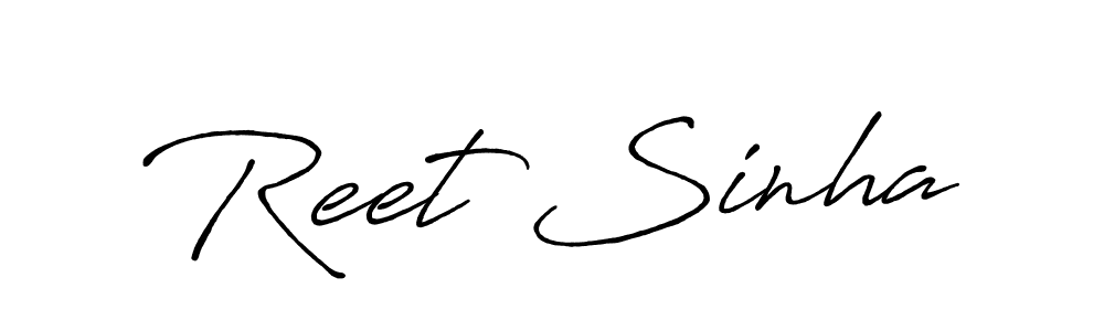 Antro_Vectra_Bolder is a professional signature style that is perfect for those who want to add a touch of class to their signature. It is also a great choice for those who want to make their signature more unique. Get Reet Sinha name to fancy signature for free. Reet Sinha signature style 7 images and pictures png