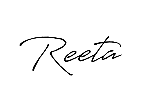 Reeta stylish signature style. Best Handwritten Sign (Antro_Vectra_Bolder) for my name. Handwritten Signature Collection Ideas for my name Reeta. Reeta signature style 7 images and pictures png