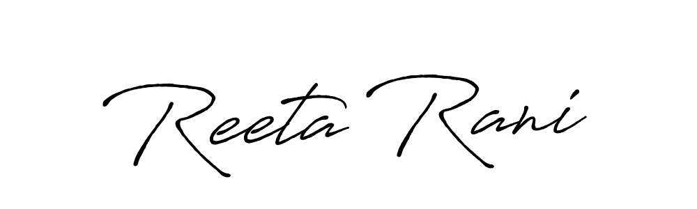 The best way (Antro_Vectra_Bolder) to make a short signature is to pick only two or three words in your name. The name Reeta Rani include a total of six letters. For converting this name. Reeta Rani signature style 7 images and pictures png