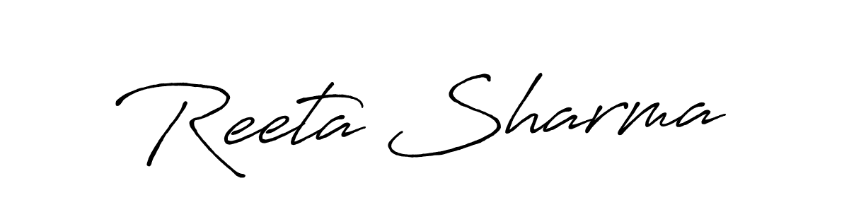 Make a beautiful signature design for name Reeta Sharma. With this signature (Antro_Vectra_Bolder) style, you can create a handwritten signature for free. Reeta Sharma signature style 7 images and pictures png