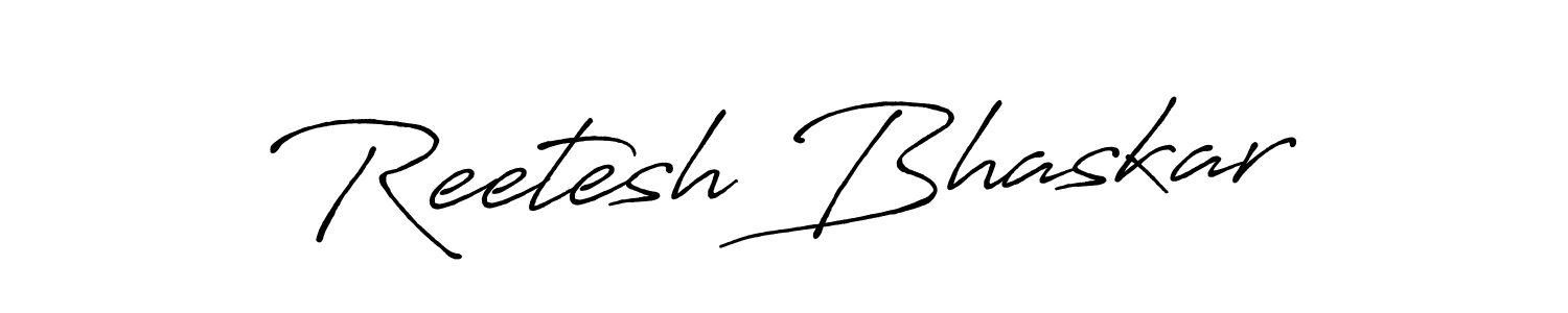 if you are searching for the best signature style for your name Reetesh Bhaskar. so please give up your signature search. here we have designed multiple signature styles  using Antro_Vectra_Bolder. Reetesh Bhaskar signature style 7 images and pictures png