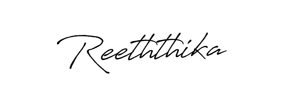 Create a beautiful signature design for name Reeththika. With this signature (Antro_Vectra_Bolder) fonts, you can make a handwritten signature for free. Reeththika signature style 7 images and pictures png