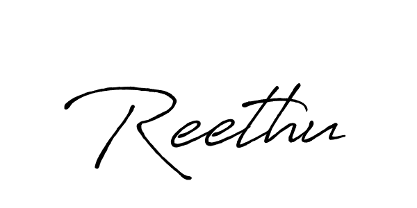 Also we have Reethu name is the best signature style. Create professional handwritten signature collection using Antro_Vectra_Bolder autograph style. Reethu signature style 7 images and pictures png