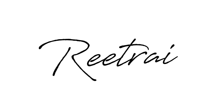 It looks lik you need a new signature style for name Reetrai. Design unique handwritten (Antro_Vectra_Bolder) signature with our free signature maker in just a few clicks. Reetrai signature style 7 images and pictures png