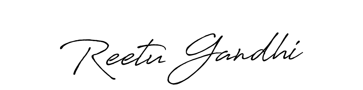 How to Draw Reetu Gandhi signature style? Antro_Vectra_Bolder is a latest design signature styles for name Reetu Gandhi. Reetu Gandhi signature style 7 images and pictures png
