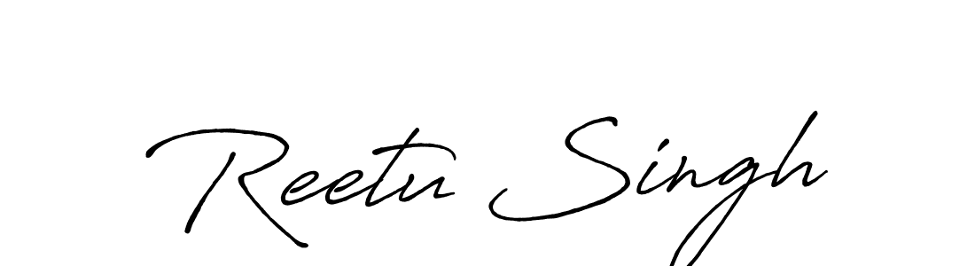 How to make Reetu Singh signature? Antro_Vectra_Bolder is a professional autograph style. Create handwritten signature for Reetu Singh name. Reetu Singh signature style 7 images and pictures png