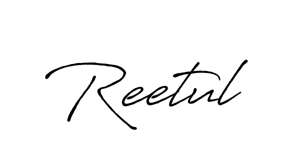 Similarly Antro_Vectra_Bolder is the best handwritten signature design. Signature creator online .You can use it as an online autograph creator for name Reetul. Reetul signature style 7 images and pictures png