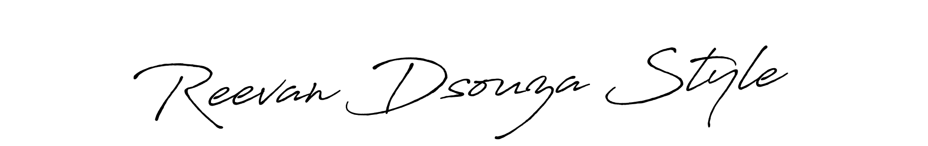 Create a beautiful signature design for name Reevan Dsouza Style. With this signature (Antro_Vectra_Bolder) fonts, you can make a handwritten signature for free. Reevan Dsouza Style signature style 7 images and pictures png