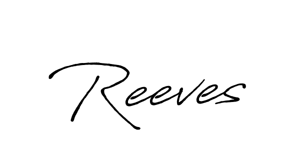 Reeves stylish signature style. Best Handwritten Sign (Antro_Vectra_Bolder) for my name. Handwritten Signature Collection Ideas for my name Reeves. Reeves signature style 7 images and pictures png