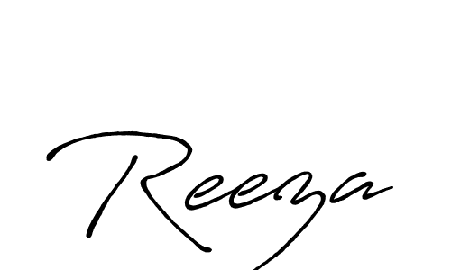 Use a signature maker to create a handwritten signature online. With this signature software, you can design (Antro_Vectra_Bolder) your own signature for name Reeza. Reeza signature style 7 images and pictures png