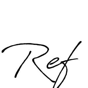 Create a beautiful signature design for name Ref. With this signature (Antro_Vectra_Bolder) fonts, you can make a handwritten signature for free. Ref signature style 7 images and pictures png