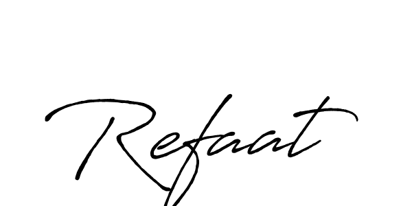Make a beautiful signature design for name Refaat. With this signature (Antro_Vectra_Bolder) style, you can create a handwritten signature for free. Refaat signature style 7 images and pictures png