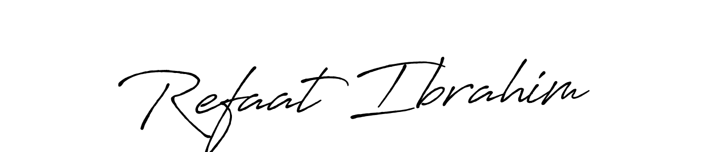 Antro_Vectra_Bolder is a professional signature style that is perfect for those who want to add a touch of class to their signature. It is also a great choice for those who want to make their signature more unique. Get Refaat Ibrahim name to fancy signature for free. Refaat Ibrahim signature style 7 images and pictures png