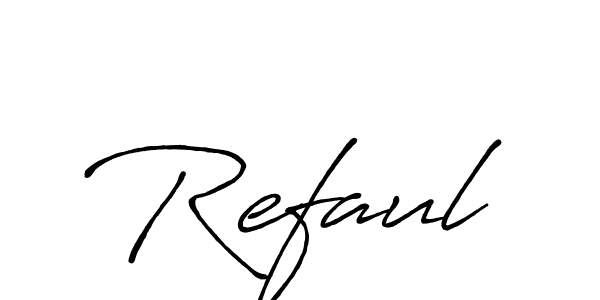 Make a beautiful signature design for name Refaul. With this signature (Antro_Vectra_Bolder) style, you can create a handwritten signature for free. Refaul signature style 7 images and pictures png