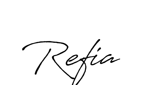 It looks lik you need a new signature style for name Refia. Design unique handwritten (Antro_Vectra_Bolder) signature with our free signature maker in just a few clicks. Refia signature style 7 images and pictures png
