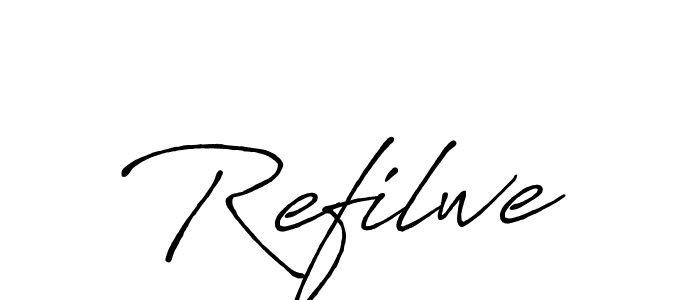 You should practise on your own different ways (Antro_Vectra_Bolder) to write your name (Refilwe) in signature. don't let someone else do it for you. Refilwe signature style 7 images and pictures png