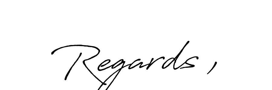 The best way (Antro_Vectra_Bolder) to make a short signature is to pick only two or three words in your name. The name Regards , include a total of six letters. For converting this name. Regards , signature style 7 images and pictures png