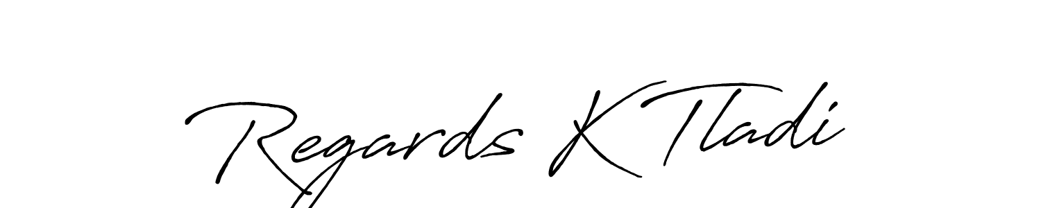 Create a beautiful signature design for name Regards K Tladi. With this signature (Antro_Vectra_Bolder) fonts, you can make a handwritten signature for free. Regards K Tladi signature style 7 images and pictures png