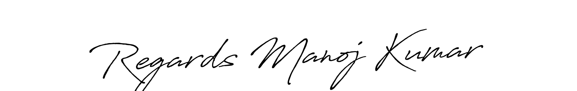 This is the best signature style for the Regards Manoj Kumar name. Also you like these signature font (Antro_Vectra_Bolder). Mix name signature. Regards Manoj Kumar signature style 7 images and pictures png