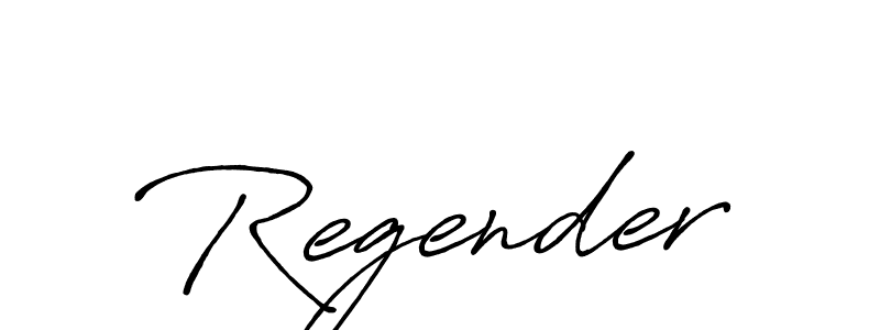 Design your own signature with our free online signature maker. With this signature software, you can create a handwritten (Antro_Vectra_Bolder) signature for name Regender. Regender signature style 7 images and pictures png