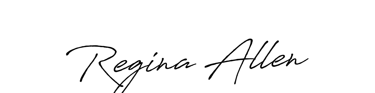 You should practise on your own different ways (Antro_Vectra_Bolder) to write your name (Regina Allen) in signature. don't let someone else do it for you. Regina Allen signature style 7 images and pictures png