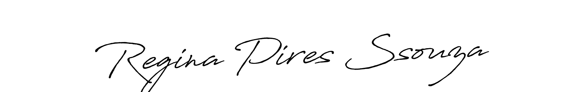 The best way (Antro_Vectra_Bolder) to make a short signature is to pick only two or three words in your name. The name Regina Pires Ssouza include a total of six letters. For converting this name. Regina Pires Ssouza signature style 7 images and pictures png