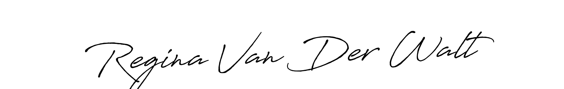 Make a beautiful signature design for name Regina Van Der Walt. With this signature (Antro_Vectra_Bolder) style, you can create a handwritten signature for free. Regina Van Der Walt signature style 7 images and pictures png