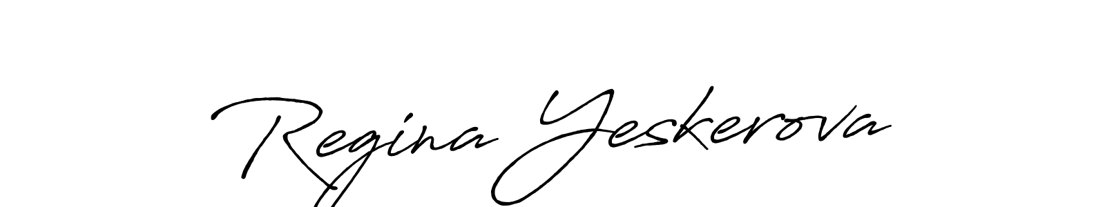 How to make Regina Yeskerova name signature. Use Antro_Vectra_Bolder style for creating short signs online. This is the latest handwritten sign. Regina Yeskerova signature style 7 images and pictures png