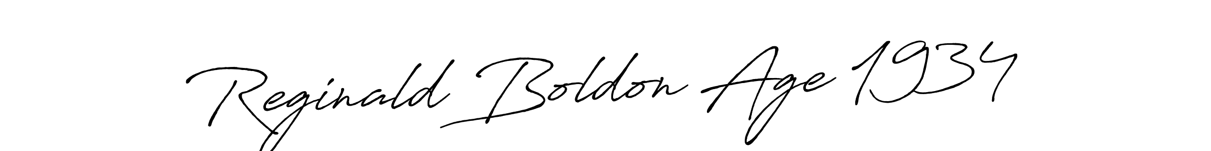 Also we have Reginald Boldon Age 1934 name is the best signature style. Create professional handwritten signature collection using Antro_Vectra_Bolder autograph style. Reginald Boldon Age 1934 signature style 7 images and pictures png