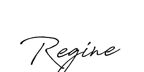 Regine stylish signature style. Best Handwritten Sign (Antro_Vectra_Bolder) for my name. Handwritten Signature Collection Ideas for my name Regine. Regine signature style 7 images and pictures png
