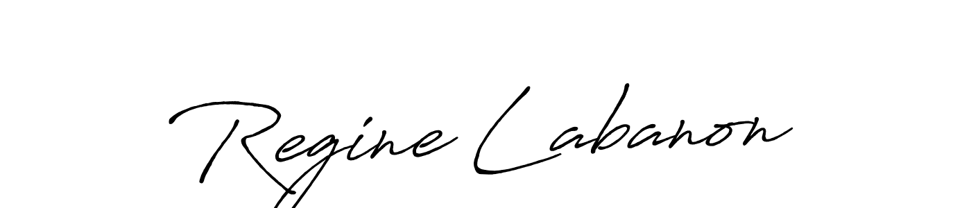 Use a signature maker to create a handwritten signature online. With this signature software, you can design (Antro_Vectra_Bolder) your own signature for name Regine Labanon. Regine Labanon signature style 7 images and pictures png