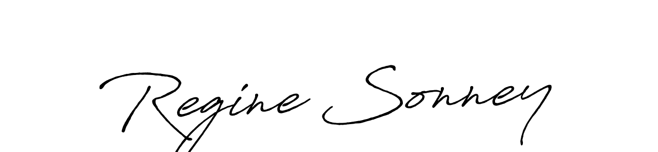 Regine Sonney stylish signature style. Best Handwritten Sign (Antro_Vectra_Bolder) for my name. Handwritten Signature Collection Ideas for my name Regine Sonney. Regine Sonney signature style 7 images and pictures png
