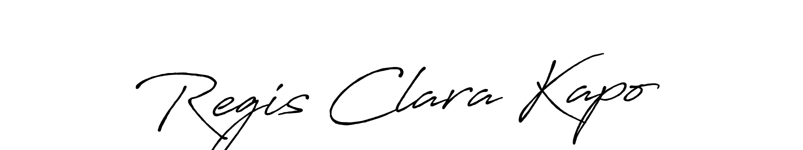 if you are searching for the best signature style for your name Regis Clara Kapo. so please give up your signature search. here we have designed multiple signature styles  using Antro_Vectra_Bolder. Regis Clara Kapo signature style 7 images and pictures png