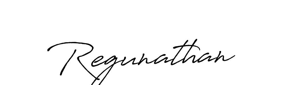 Design your own signature with our free online signature maker. With this signature software, you can create a handwritten (Antro_Vectra_Bolder) signature for name Regunathan. Regunathan signature style 7 images and pictures png