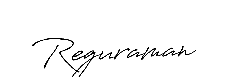 Use a signature maker to create a handwritten signature online. With this signature software, you can design (Antro_Vectra_Bolder) your own signature for name Reguraman. Reguraman signature style 7 images and pictures png