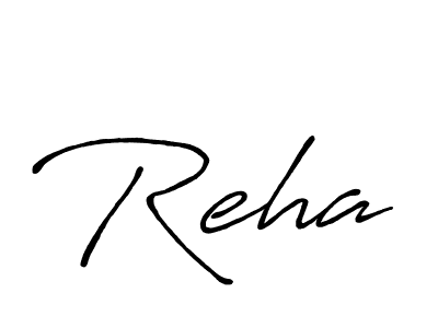 Design your own signature with our free online signature maker. With this signature software, you can create a handwritten (Antro_Vectra_Bolder) signature for name Reha. Reha signature style 7 images and pictures png