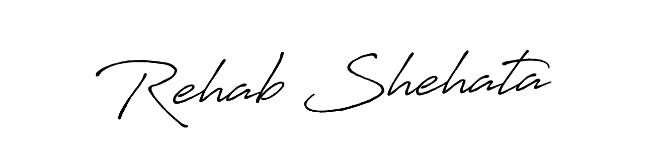 Make a beautiful signature design for name Rehab Shehata. With this signature (Antro_Vectra_Bolder) style, you can create a handwritten signature for free. Rehab Shehata signature style 7 images and pictures png