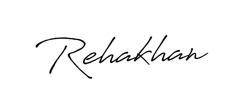 Design your own signature with our free online signature maker. With this signature software, you can create a handwritten (Antro_Vectra_Bolder) signature for name Rehakhan. Rehakhan signature style 7 images and pictures png