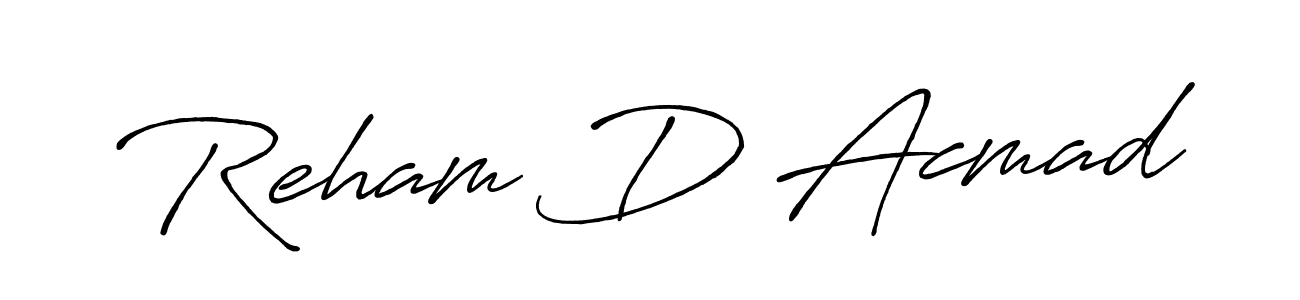 The best way (Antro_Vectra_Bolder) to make a short signature is to pick only two or three words in your name. The name Reham D Acmad include a total of six letters. For converting this name. Reham D Acmad signature style 7 images and pictures png