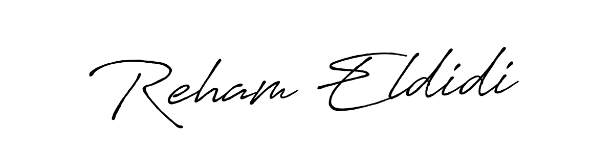 Design your own signature with our free online signature maker. With this signature software, you can create a handwritten (Antro_Vectra_Bolder) signature for name Reham Eldidi. Reham Eldidi signature style 7 images and pictures png