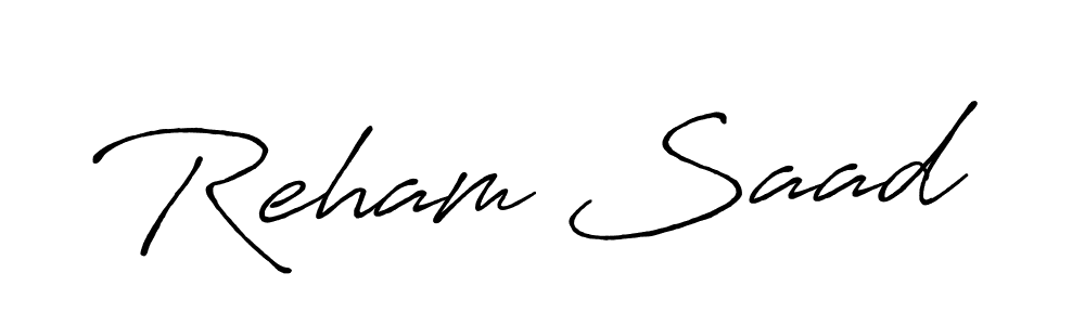 How to make Reham Saad signature? Antro_Vectra_Bolder is a professional autograph style. Create handwritten signature for Reham Saad name. Reham Saad signature style 7 images and pictures png