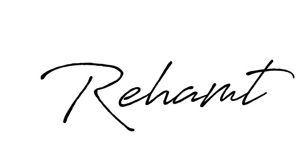 Design your own signature with our free online signature maker. With this signature software, you can create a handwritten (Antro_Vectra_Bolder) signature for name Rehamt. Rehamt signature style 7 images and pictures png