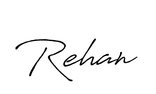 Make a beautiful signature design for name Rehan. With this signature (Antro_Vectra_Bolder) style, you can create a handwritten signature for free. Rehan signature style 7 images and pictures png