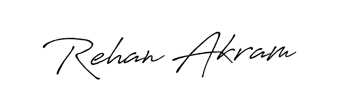 Also You can easily find your signature by using the search form. We will create Rehan Akram name handwritten signature images for you free of cost using Antro_Vectra_Bolder sign style. Rehan Akram signature style 7 images and pictures png