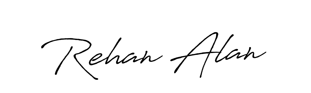 Also we have Rehan Alan name is the best signature style. Create professional handwritten signature collection using Antro_Vectra_Bolder autograph style. Rehan Alan signature style 7 images and pictures png