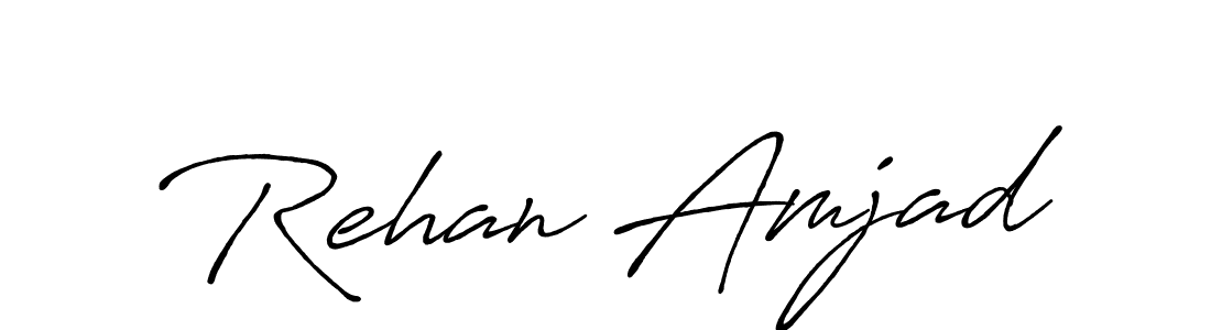 Similarly Antro_Vectra_Bolder is the best handwritten signature design. Signature creator online .You can use it as an online autograph creator for name Rehan Amjad. Rehan Amjad signature style 7 images and pictures png