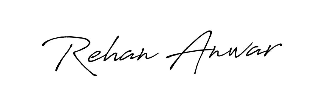 Also You can easily find your signature by using the search form. We will create Rehan Anwar name handwritten signature images for you free of cost using Antro_Vectra_Bolder sign style. Rehan Anwar signature style 7 images and pictures png