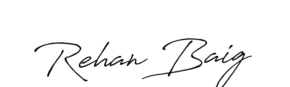 How to make Rehan Baig signature? Antro_Vectra_Bolder is a professional autograph style. Create handwritten signature for Rehan Baig name. Rehan Baig signature style 7 images and pictures png